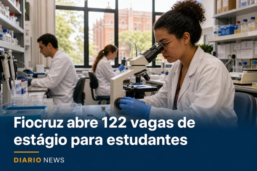 Fiocruz abre 122 vagas de estágio para estudantes