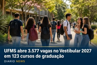 UFMS abre 3.577 vagas no Vestibular 2027 em 123 cursos de graduação