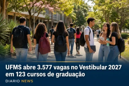 UFMS abre 3.577 vagas no Vestibular 2027 em 123 cursos de graduação