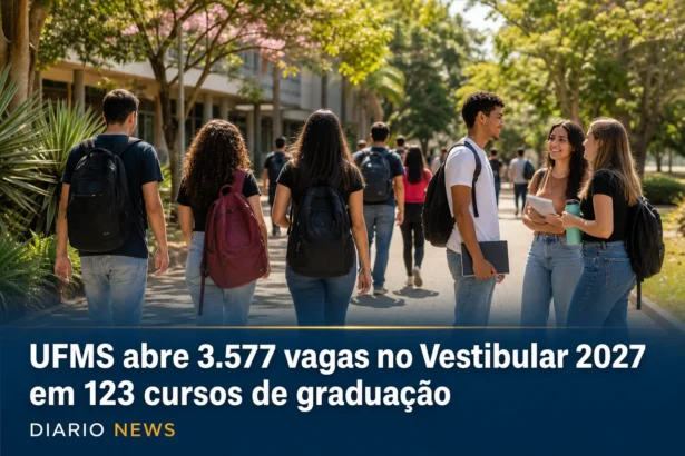 UFMS abre 3.577 vagas no Vestibular 2027 em 123 cursos de graduação